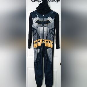 Batman Black and Gray Jumpsuit with Gold Belt Print